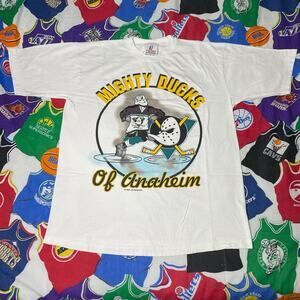 Vintage 1990s NHL Anaheim Mighty Ducks Movie Hockey Disney Tee